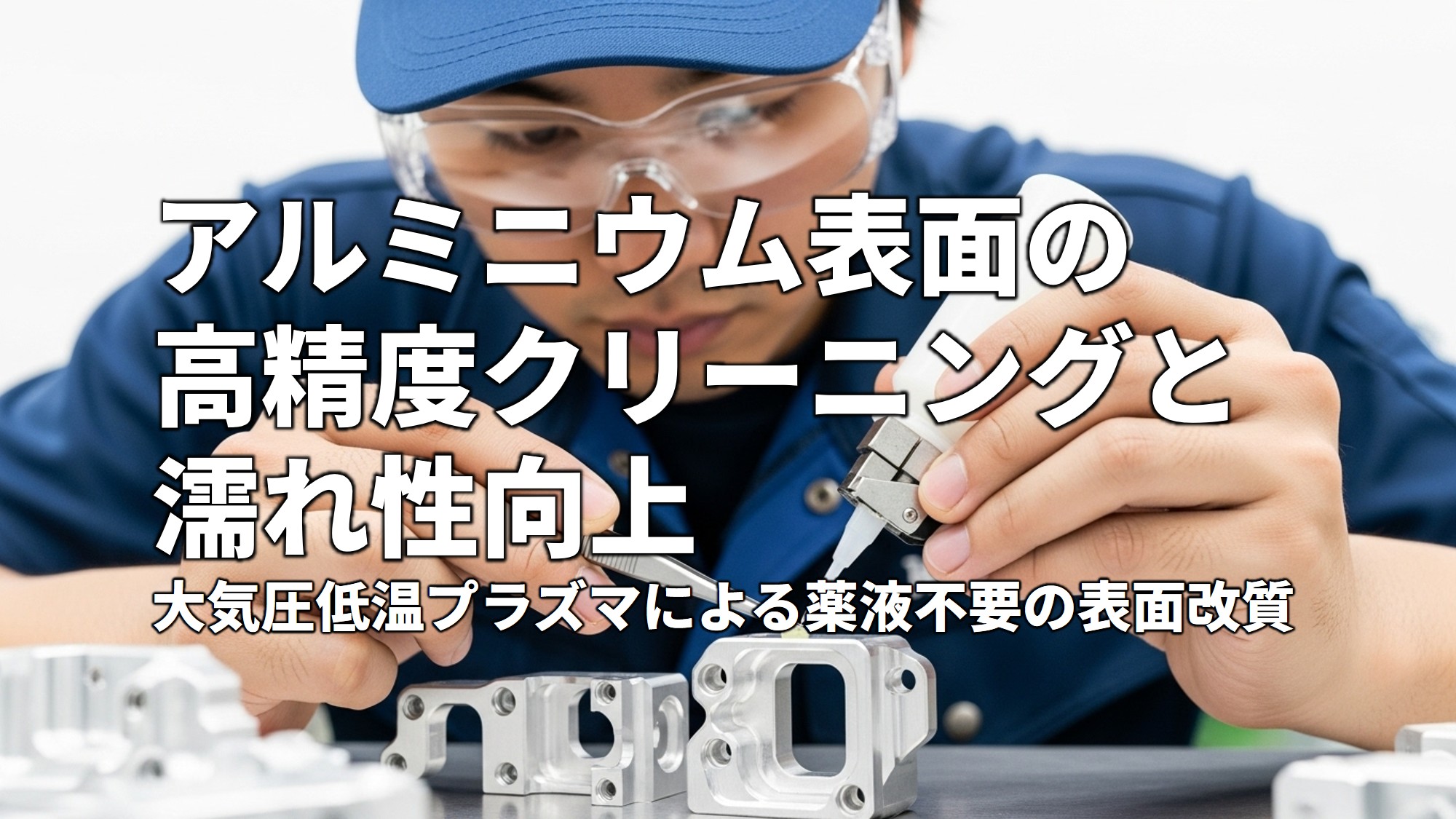 アルミニウム表面の高精度クリーニングと濡れ性向上 ― 大気圧低温プラズマによる薬液不要の表面改質